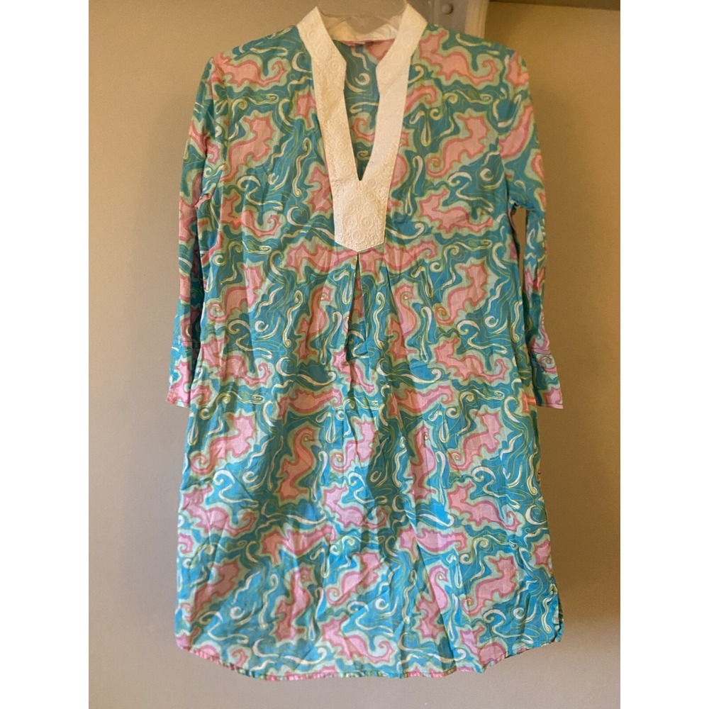 Lilly Pulitzer Pink‎ Seahorse Tunic Dress S Aqua